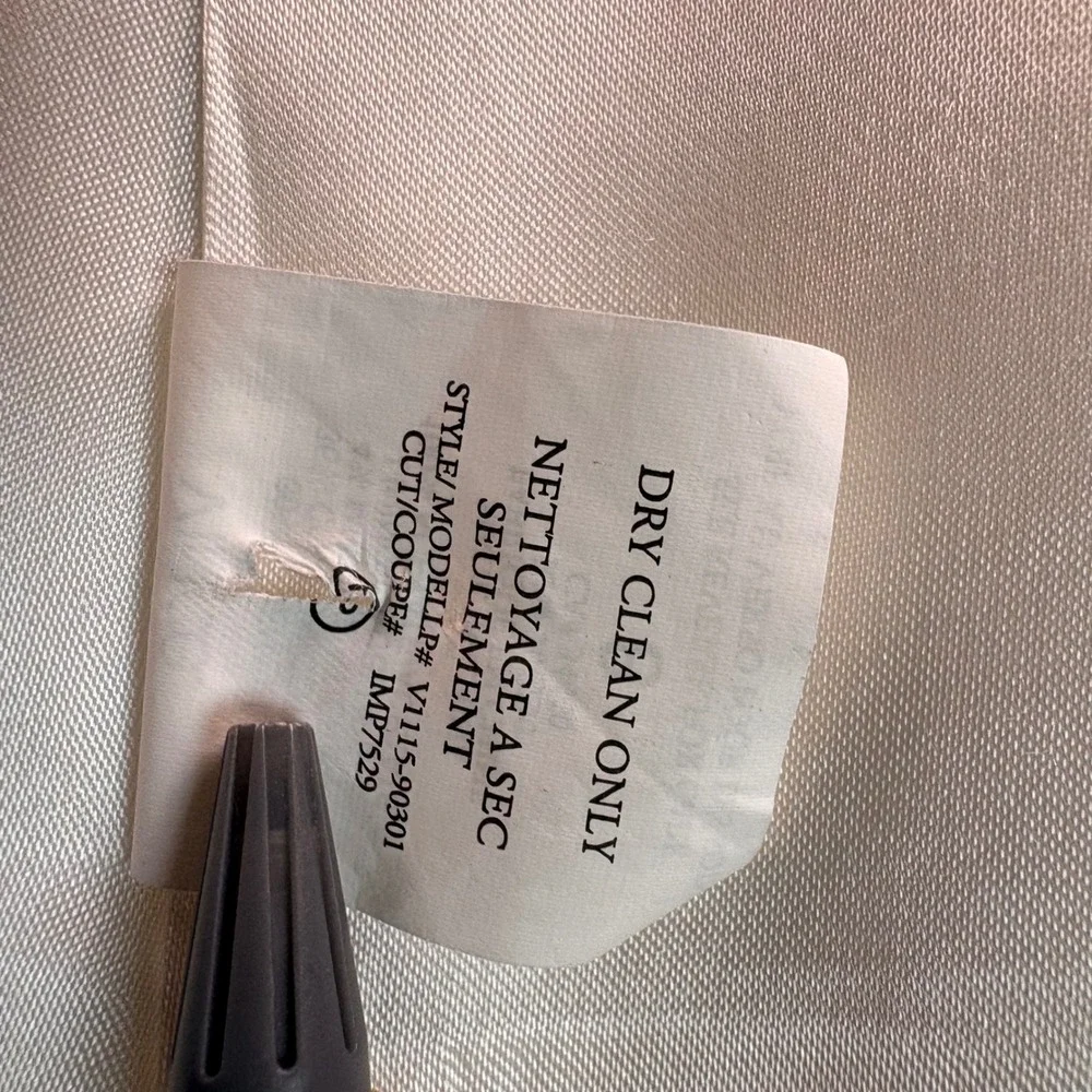 Vince Womens Off White Linen Blend Shawl Collar Single Button Blazer Size 8